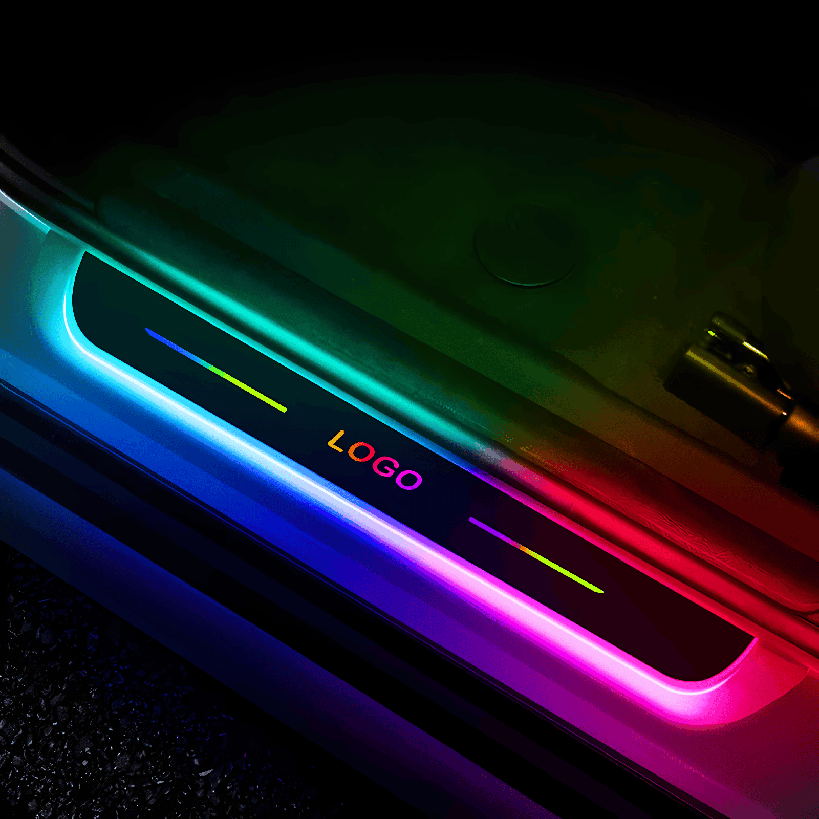 Automobile AI Intelligent LED Colorful Car Door Sill